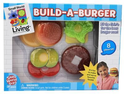 Small World Toys Build-A-Burger 8-Piece Playset - Multi