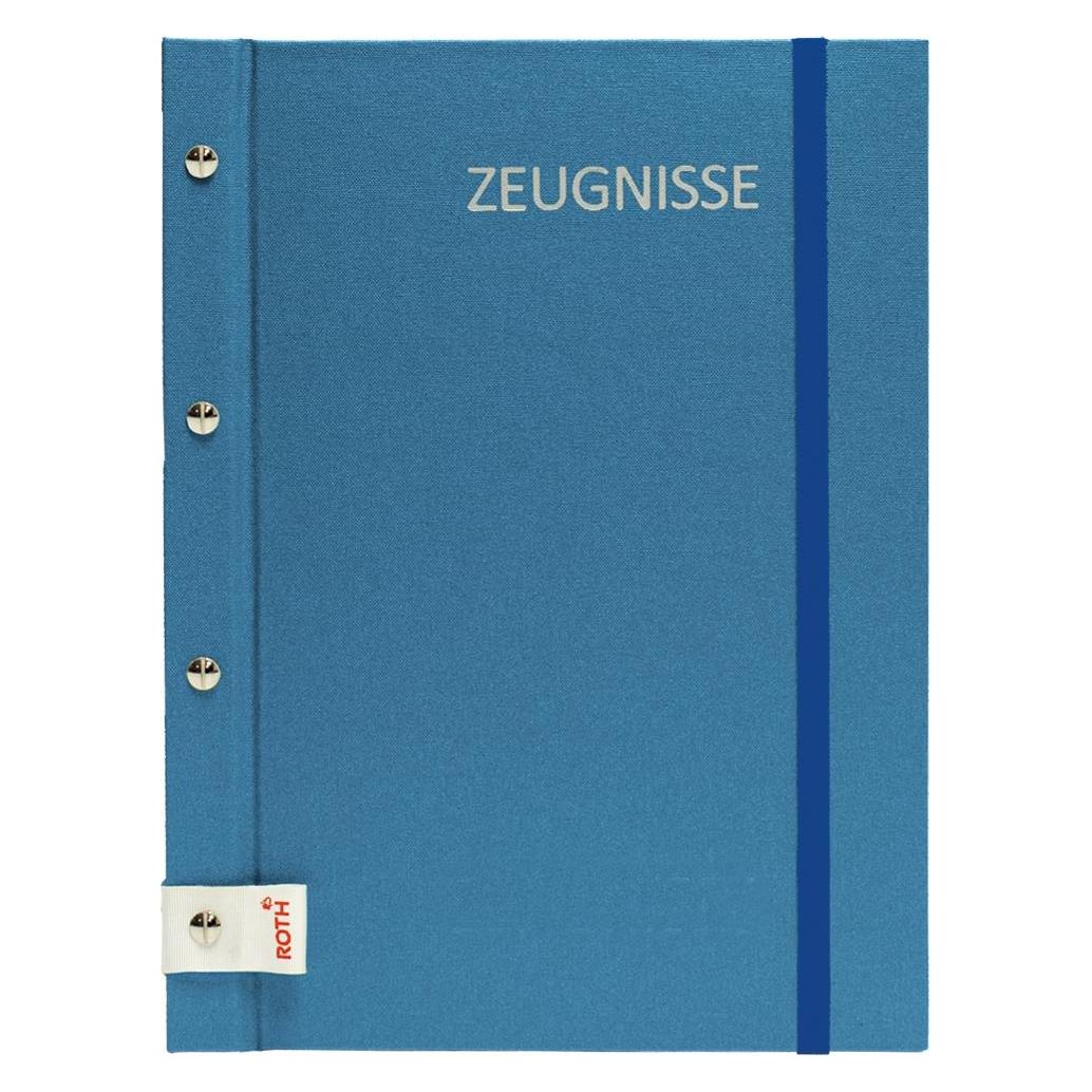 Roth Zeugnismappe Metallium mit Buchschrauben, blau (A4) (88566)