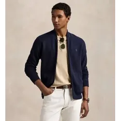 Polo Ralph Lauren für Herren. 710961158001 Baumwolljacke mit marineblauem Reißverschluss (S), Lässig, Baumwolle, Langarm