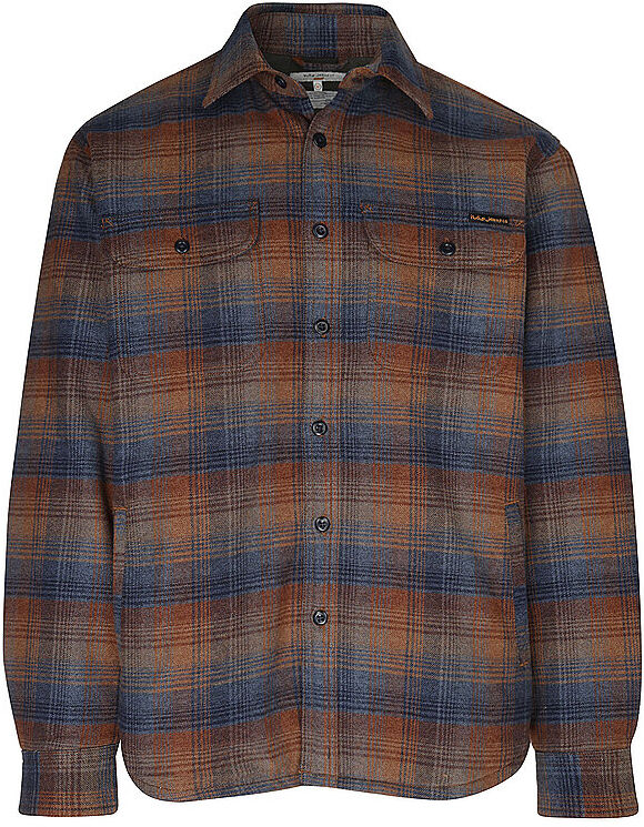 NUDIE JEANS Overshirt GLENN braun   L L