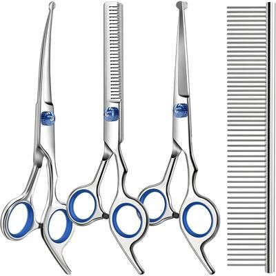 Inspired Living Pro Groom 4 in 1 Pet Grooming Scissors Set For Dogs & Cats Pro Groom 4 in 1 Pet Grooming Scissors Set For Dogs & Cats