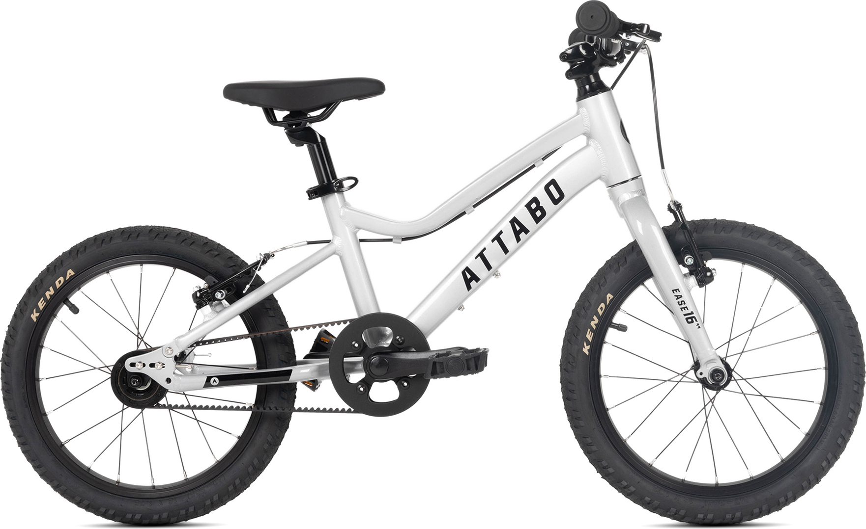 Kinderfahrrad ATTABO EASE 16" B - Silber, 16 Zoll, Aluminiumrahmen, TEKTRO V-Bremse, Kenda Reifen, ergonomische BMX-Lenker