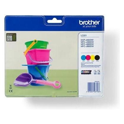 Brother LC-221 Valuepack (BK, C, M, Y) (LC-221VALBP)