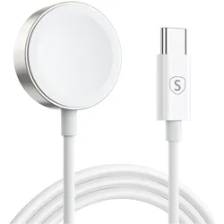 SIGN Magnetic USB-C Charger for Apple Watch, 2.5W, 1.2m, Smartwatch Zubehör, Weiss