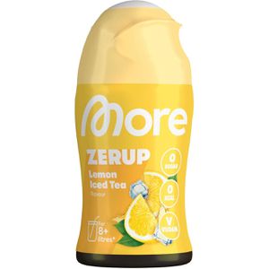 More Sirup Zerup Eistee Zitrone, zuckerfrei, Getränkesirup für ca. 8 Liter Fertiggetränk, 65 ml