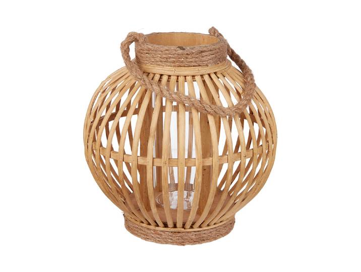 Laterne øxH 25x25cm natur Bambus