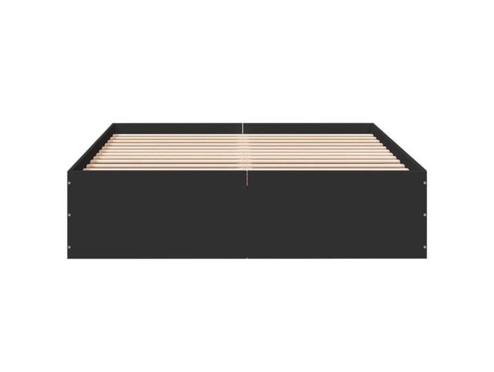 Lit 120x190 cm Lit simple VIDAXL Cadre de lit MODERNE sans matelas noir L8818