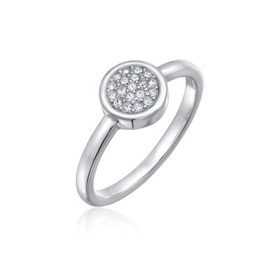 Ring-Set ELLI "Ring Kristalle Elegant Solitäre Silberfarben" Gr. 54, silber, Fingerringe, Damen, 54,mit Stein, Messing