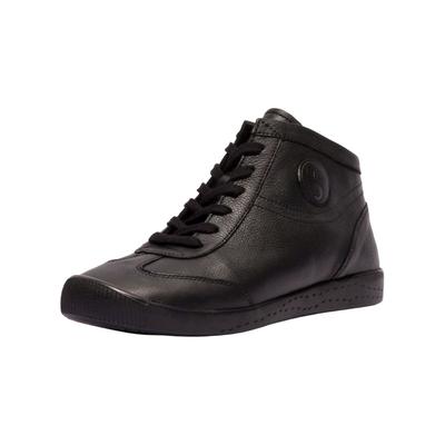 Sneaker SOFTINOS "softinos Sneaker Leder", Damen, Gr. 38, schwarz, Leder, Schuhe Sneaker