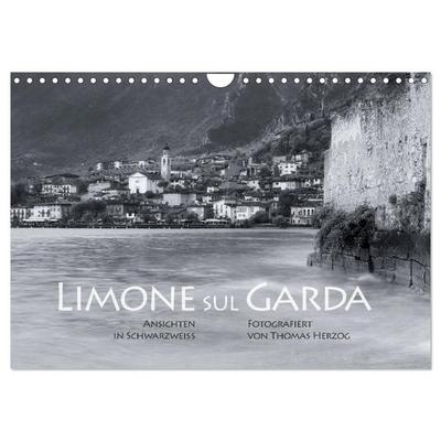 Limone sul Garda schwarzweiß (Wandkalender 2027 DIN A4 quer), CALVENDO Monatskalender