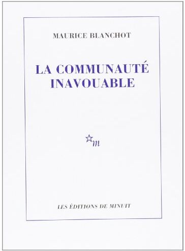 Maurice Blanchot - La communauté inavouable - Preis vom 06.10.2026 07:26:00 h