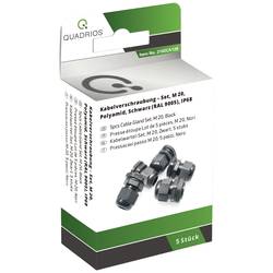 Quadrios 2102CA128 Kabelverschraubung Sortiment wasserdicht M20 M20 PA66 Schwarz 1 Set