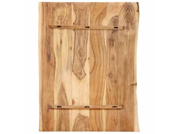 NKOPPFG Akazienholz Tischplatte 80 cm Massiv Naturholzkante, Feuchtigkeitsgeschützt, Küche, Wohnzimmer, Büro