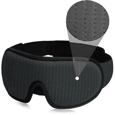 Uplifted Finds 3D Memory Foam Blackout Sleep Mask With Slow Rebound Padding And Adjustable Strap gray