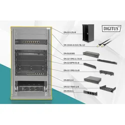 Digitus Netzwerk-Set 254 mm (10") - 12HE, 312 x 300 mm (B x T)