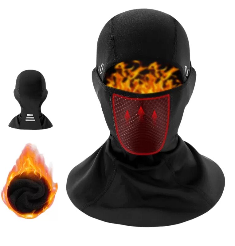 INF Masque thermique pour le cyclisme - Coupe-vent et respirant Le noir