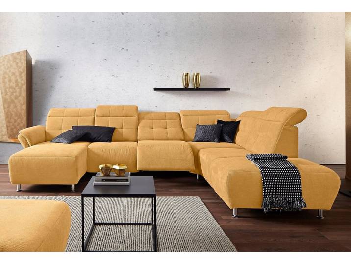 Home affaire Wohnlandschaft Manhattan U-Form, 2 Sitze mit elektrischer Relaxfunktion, verstellbare Armlehnen