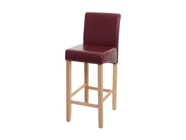 PROREGAL® Barhocker gepolstert mit Lehne, Sitzhöhe 75cm, Farbe, Beinfarbe, Bezugsmaterial (1 St), Stabil, bequem und hochwertig, ein echter Hingucker