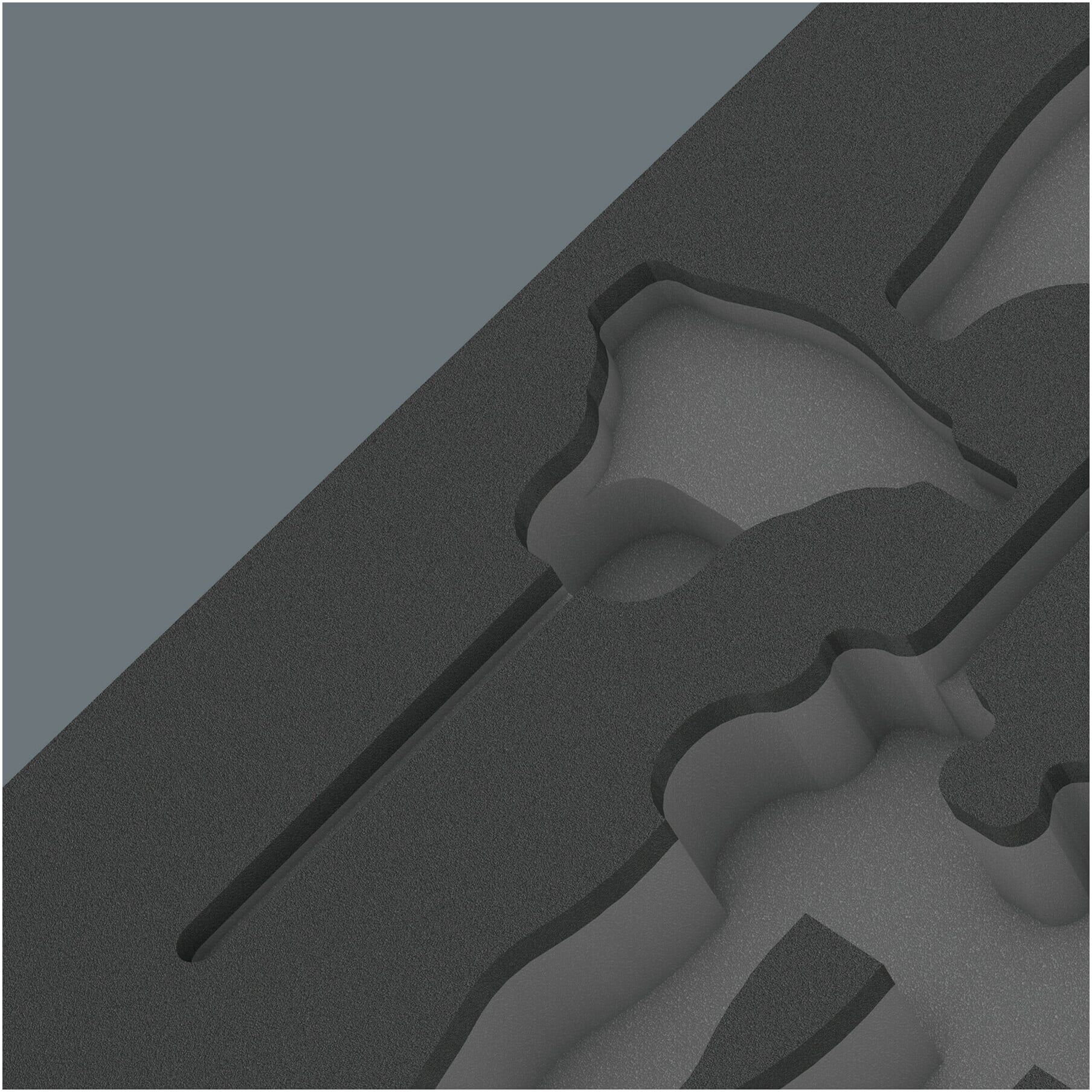 Wera 9813 Schaumstoffeinlage Hex Schraubendreher Set 1, ohne Werkzeug, 344 x 30 x 392 mm (05137313001)