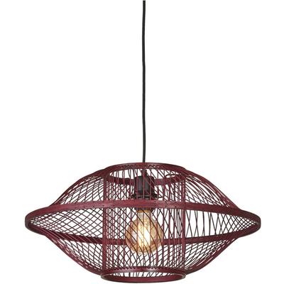 GOOD & MOJO Hängeleuchte "MAUI", rot (burgund), 1, Ø 50cm H: 23cm, Leuchten, Hängeleuchte
