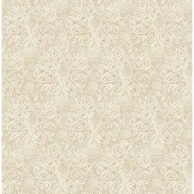 Seabrook Designs Seabrook Design Rhea Floral Medallion Unpasted Wallpaper