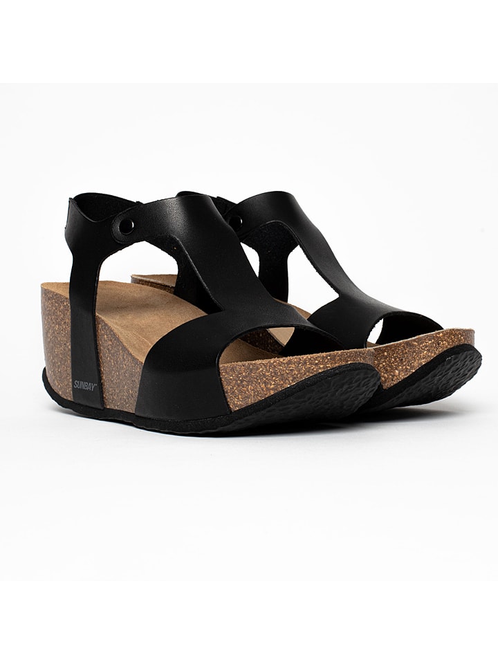 Sunbay Keilsandaletten "Fiore" in Schwarz - 40
