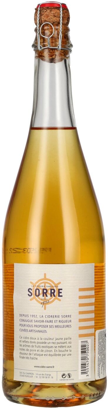 Sorre Cidre Artisanal Doux 2,5% Vol. 0,75l
