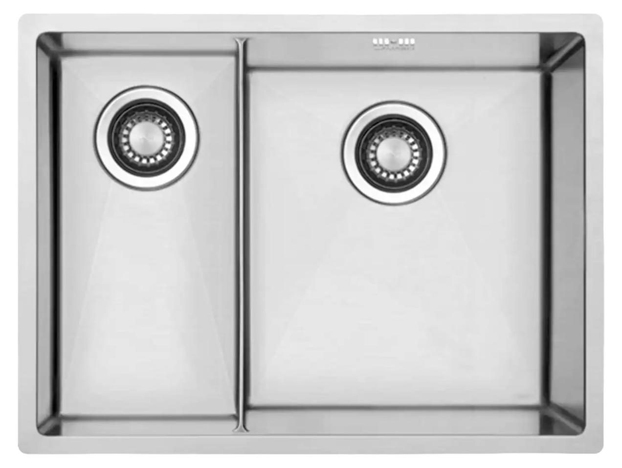 Lavabo KUBUS 1.5 soft slim Edelstahlspüle mit Raumsparventil / Spüle / Lavabo / Designspüle