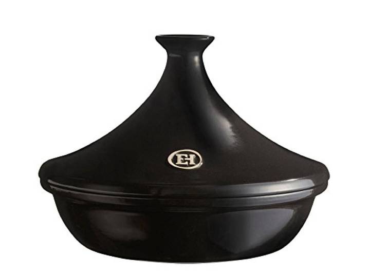 Interhal Tajine Schmorgefäß, Keramik, 32 x 32 x 23 cm, Holzkohle (Schwarz-Grau)