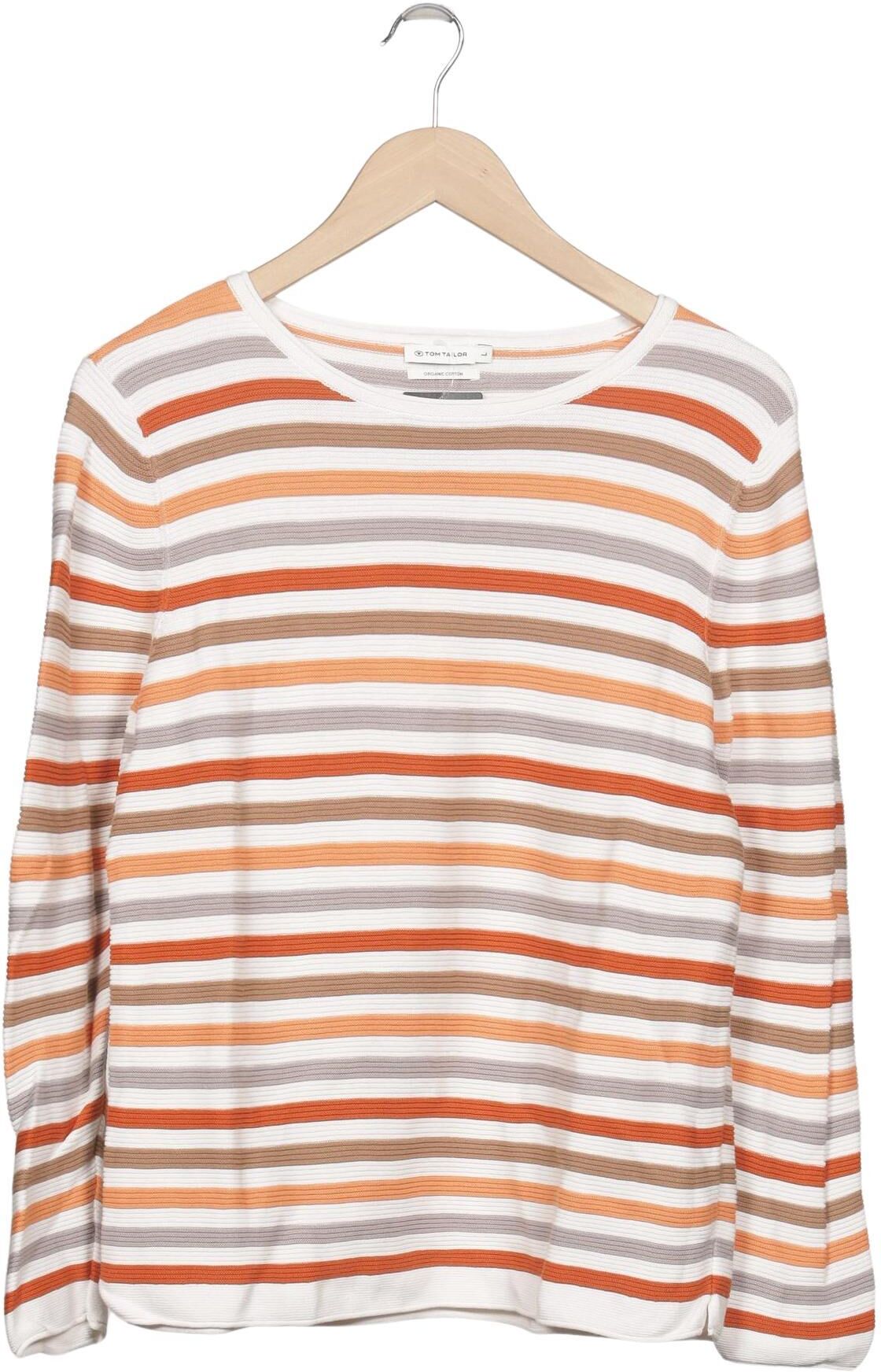 Tom Tailor Damen Pullover, Mehrfarbig, Gr. L, Baumwolle - Second Hand