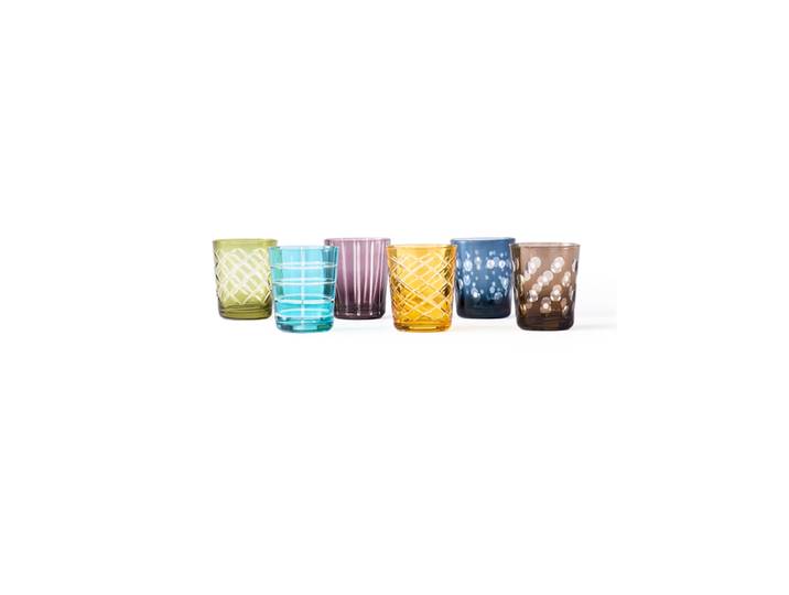 Design-Tumblerglas Set „Cuttings“ (6 Stück) Multicolor Pols Potten