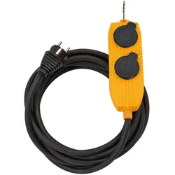 Brennenstuhl, Verlängerungskabel, Bouwplaatsen-kabel IP54 met contactdozenblok 5m zwart (5 m)