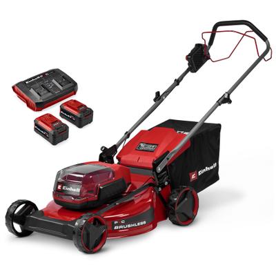 Akkurasenmäher EINHELL "GC-CM 36/51 S Li BL (2x5,2Ah)", rot, schwarz, B:57,8cm H:44cm, Rasenmäher, Inkl. 2 Akkus und Twincharger