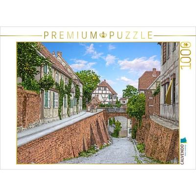 CALVENDO Puzzle Tangermünde - Straße nach der Wasserpforte (Rossfurth) um 1915 | 1000 Teile Lege-Größe 64x48cm Foto-Puzzle für glückliche Stunden