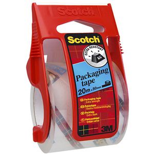 Scotch Packband E5020D Packstark, PP, transparent, 48mm x 20m, mit Handabroller