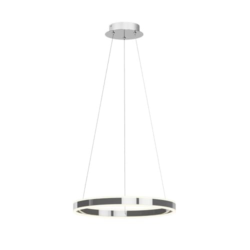 Lucande Lyani Modern Hanglamp Chroom/Wit met LED en Dimbaar - Diameter: 50 cm