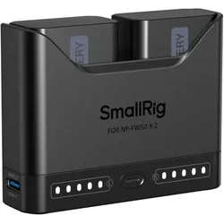 SmallRig 5488 Turbo Charging Kit for NP-FW50 (Kamera Akku, Kamera Akku Ladegerät), Kamera Stromversorgung, Schwarz