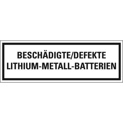 Aufkleber, Verpackungszeichen Defekte Lithium Metall...,deutsch,Haftpapier,permanent,500/Rolle