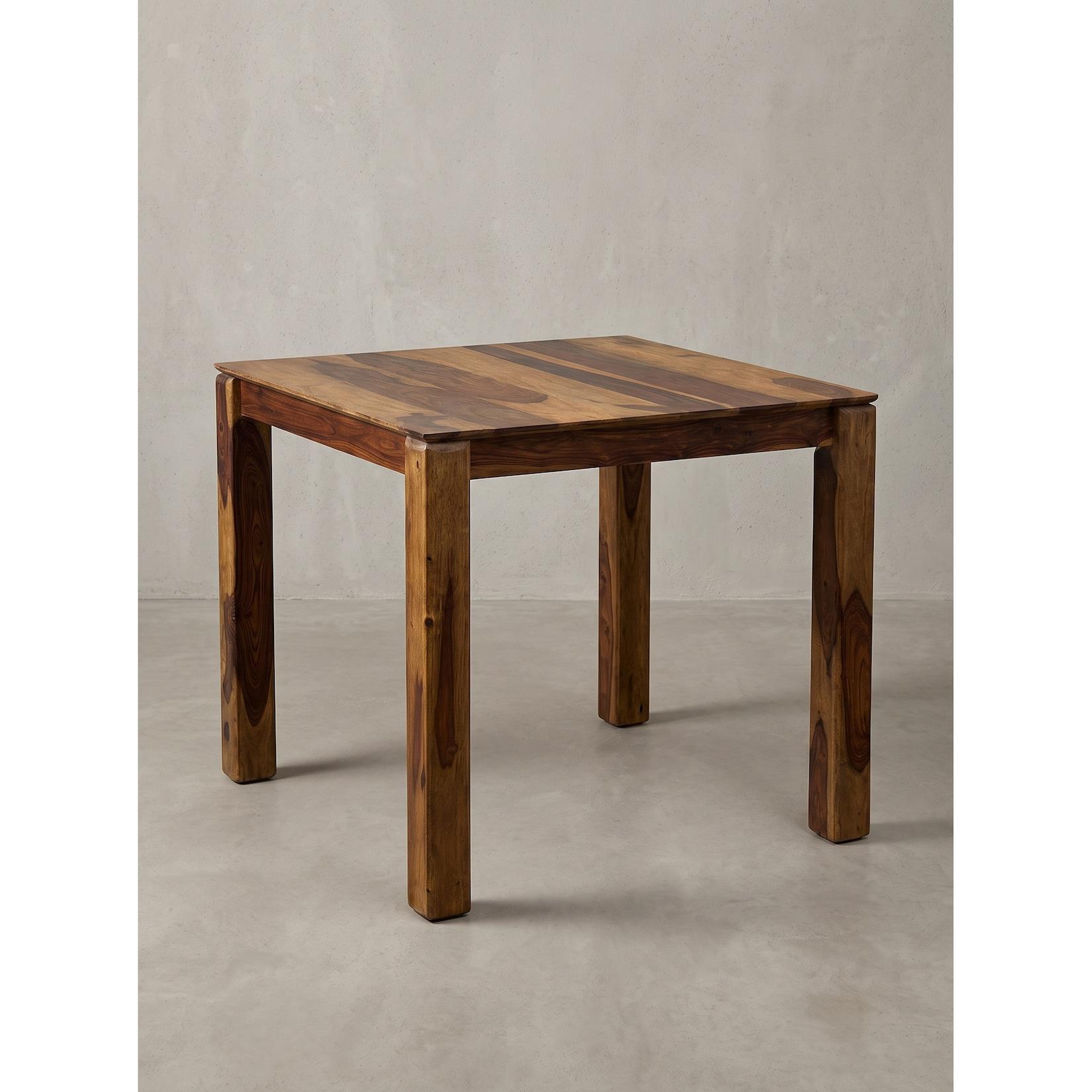 Esstisch Dunkles Massivholz 80x80x75 cm - CHARENTE Kadima