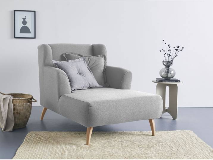 Loveseat HOME AFFAIRE Baggio Kuschel Mega Lounge Big Sessel , grau, B:101cm H:99cm T:152cm, Sessel, Loveseat