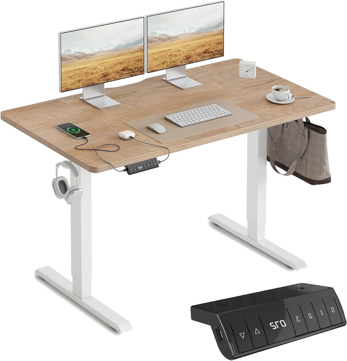 Elektrisch verstelbaar zit-sta bureau voor gaming en home office