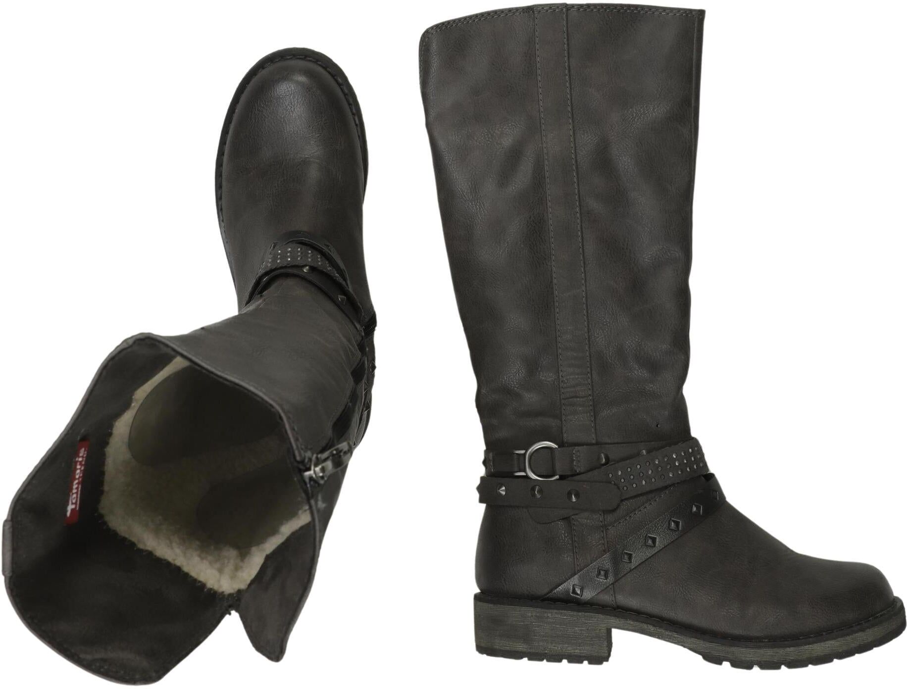Tamaris Damen Stiefel, Schwarz, Gr. EU 36, Kunstleder - Second Hand