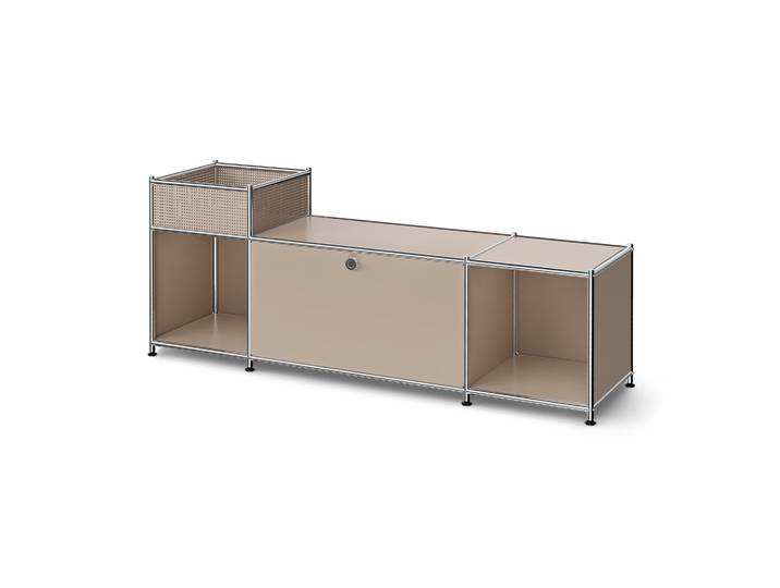 Tchibo - Lowboard Metall »Cn3« mit Klappenfach - 154x40x59,2cm - taupe -
