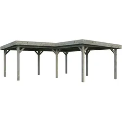 Palmako Carport/Pavillon Connect Lenna 24,9 m2 grau tuchgrundiert