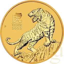 10 Unzen Goldmünze Australien Lunar III Tiger 2022