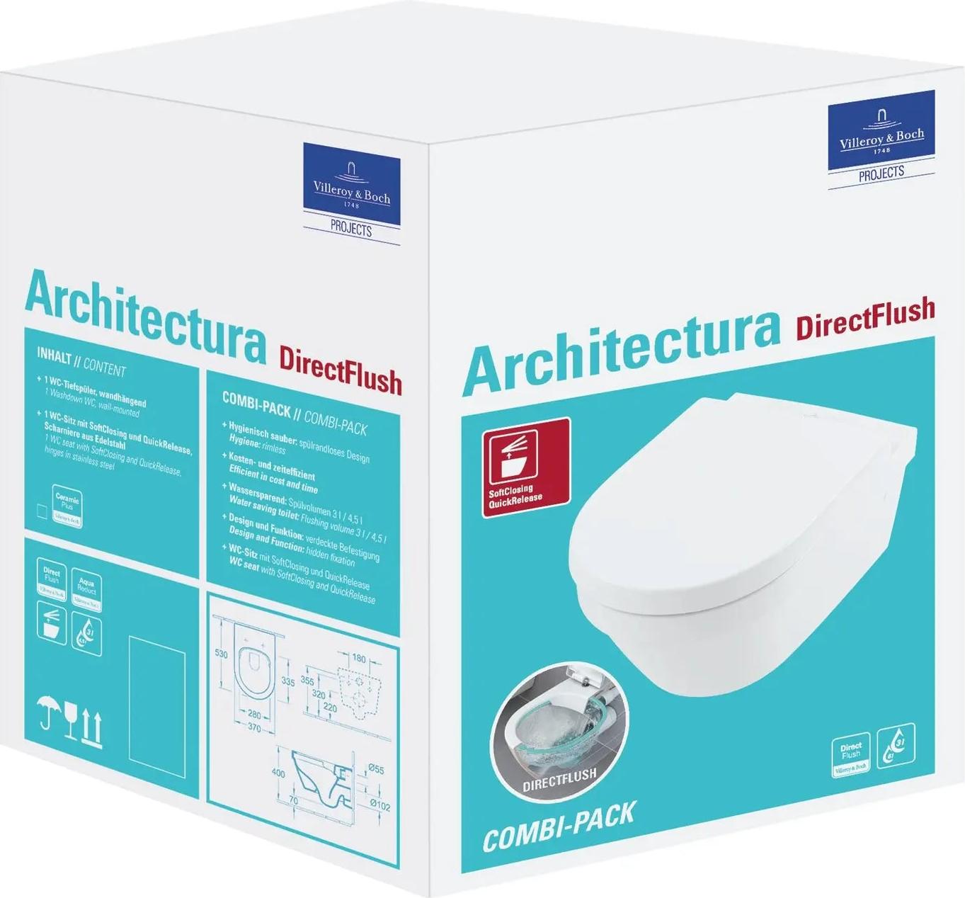 Villeroy & Boch 4694HRR1 Combi-Pack Architectura 370x530x300mm