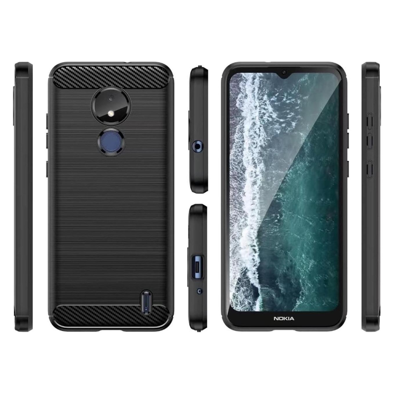 Screenguard Nokia C21 Hülle Carbon Brushed Soft TPU (Nokia C21) (00032533)