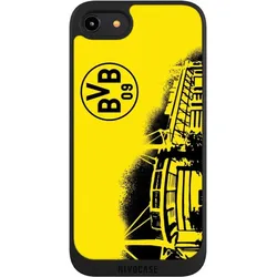 Nivocase Handyhülle für Apple iPhone 7 Hülle NIVOpure Case Schwarz BVB Borussia Dortmund Stadion (Apple iPhone 7), Smartphone Hülle, Schwarz