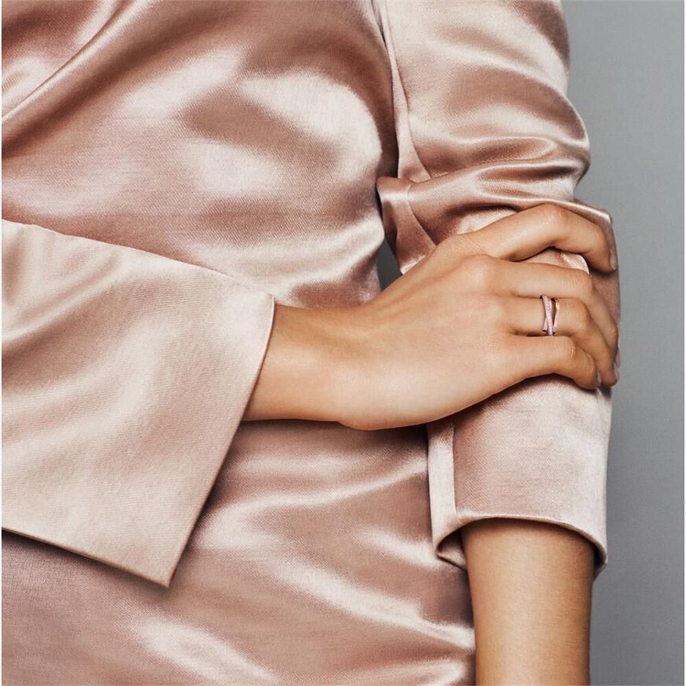 PANDORA Dreifach gekreuzter Damenring, rosé rosé