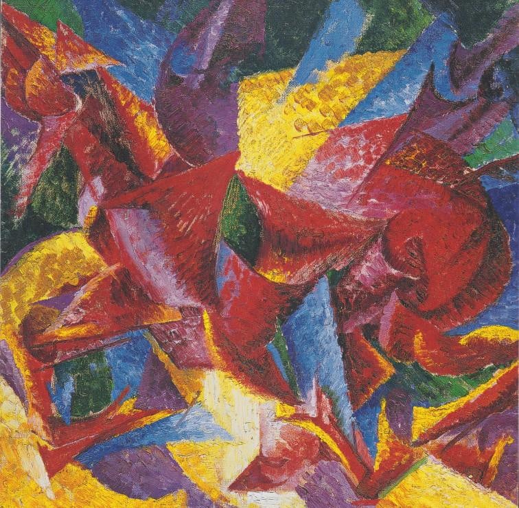 Grafika Puzzel Umberto Boccioni Vormen van een paard 1000 stukjes